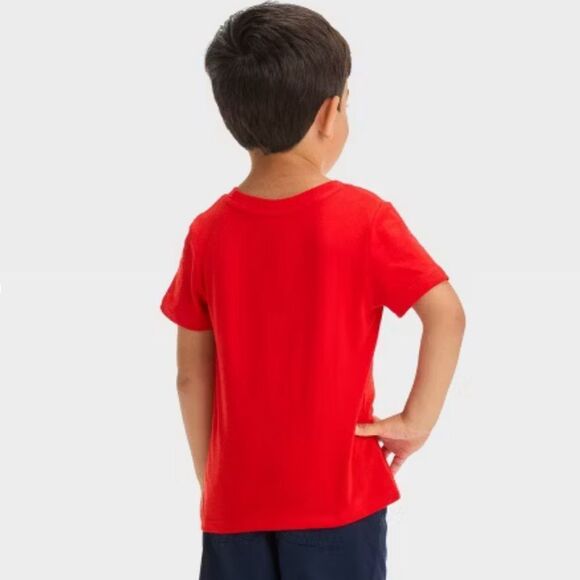 NWOT Cat & Jack Size 2T Red Crewneck Short Sleeve T-Shirt Tee Top Boy’s - Picture 4 of 6
